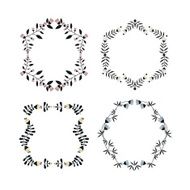 Set of four floral frames N3