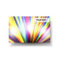Vector rainbow colored business card