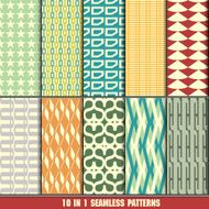 collection of retro seamless patterns for making wallpapers N2