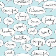 Happy speech bubbles pattern