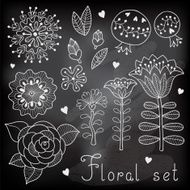 Set of floral elements isolated for your design N5