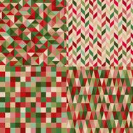 seamless geometric red green pattern