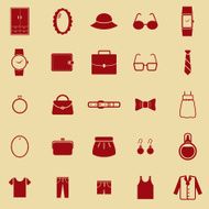 Dressing color icons on brown background