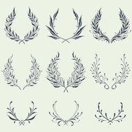 Floral Wreath Ornaments N4