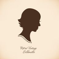 Vintage Woman Head Silhouette N4