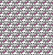 Seamless emo skulls pattern