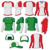 Various Women Shirts and Baseball Cap Designs