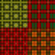 Set plaid patterns tartan vector