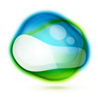Abstract green and blue shape