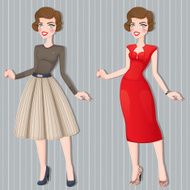 Retro business girl