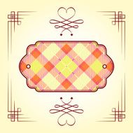 Label with ornament