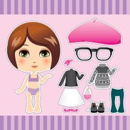 Brunette Fashion Girl