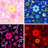 Four color types of pattern