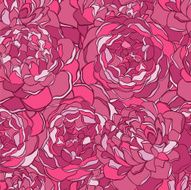 Beautiful seamless background with pink flowers N7
