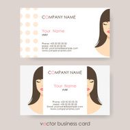 Set of light cosmetic business cards on grey background
