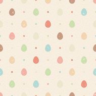 Retro grunge seamless pattern with eggs
