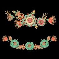Seamless floral vector pattern in turkish style N8