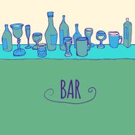 bottles and glasses N9