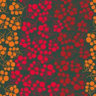 Seamless ornament with berries