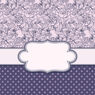 Vintage vector flower frame N11