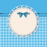 vintage frame with bow vector illustration N12