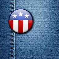 American Flag Badge On Jeans Denim Texture Vector N2