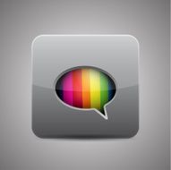 Vector messager chat application icon