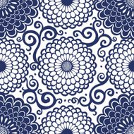 Contrasting seamless pattern with large flowers N6