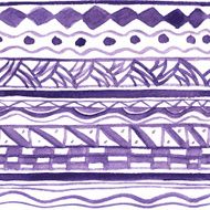 Abstract ethnic seamless pattern painted with watercolors N2