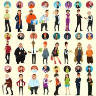 different people in full-length and poses