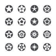 Vector stars set icons