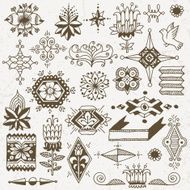 Floral hand drawn doodle design elements 2 Vector illustration N2