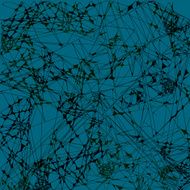 abstract black line pattern with blue background