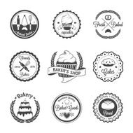 Vintage bakery badges labels and logos N10