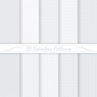 Set of ten seamless retro patterns N9