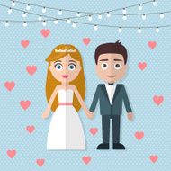 Bride and groom in heart N2