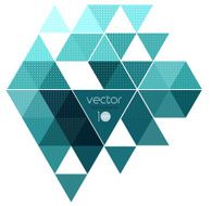 Vector abstract geometric banner with triangle N12