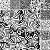 Uncolored seamless patterns