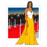 Celebrity on red carpet