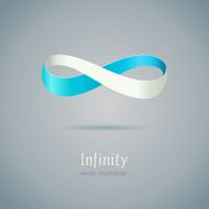 Abstract Infinity symbol on gray background