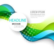 Abstract curved lines background Template brochure design N206