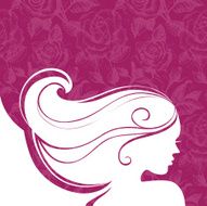 Background with beautiful girl silhouette N3