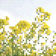 abstract yellow polka dots pattern background