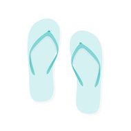 Turquoise flip flops