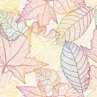 Autumn transparent maple leaves pattern background Fabric texture N2