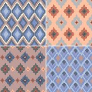 Set of Ikat Seamless Patterns N3
