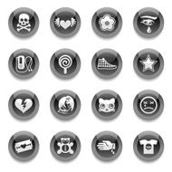 Black Round Icons - Emo