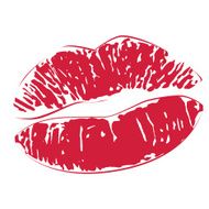 sexy kiss lipstick print