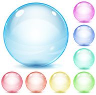 Multicolored glass spheres