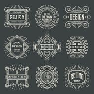Retro Design Insignias Logotypes Template Set